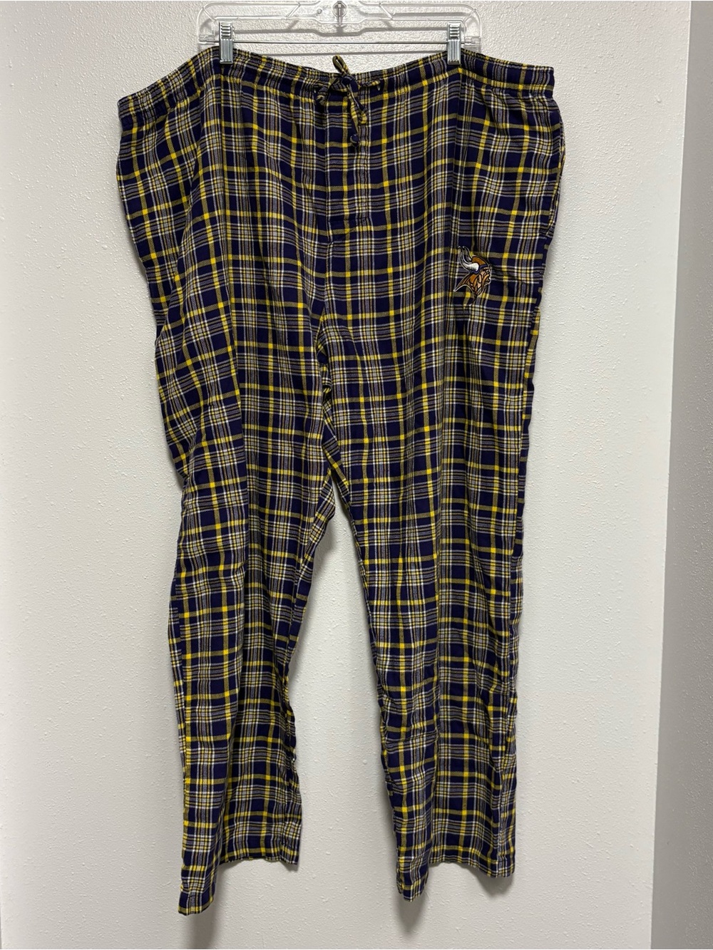 Vintage Style Gameday Plaid Lounge Pants Minnesota Vikings 2XL Flannel Bottoms